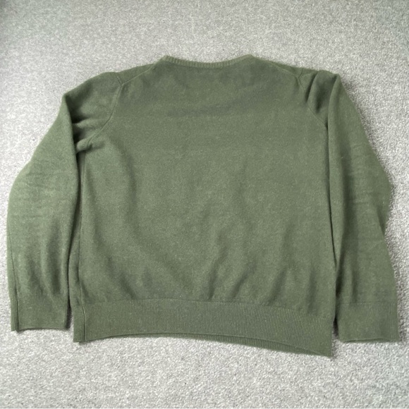 ALPHA STUDIO Dark Green Wool Cashmere Crewneck Sweater Men’s Size 50 Medium - Picture 6 of 12